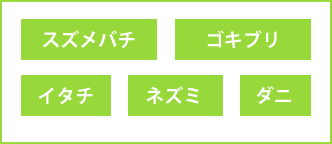 シロアリ以外の害虫もお任せください!